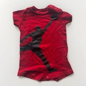 Nike Baby Air Jordan One Piece Red Jumpsuit| Size: 0-3M